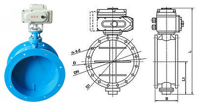電動通風蝶閥結(jié)構(gòu)圖